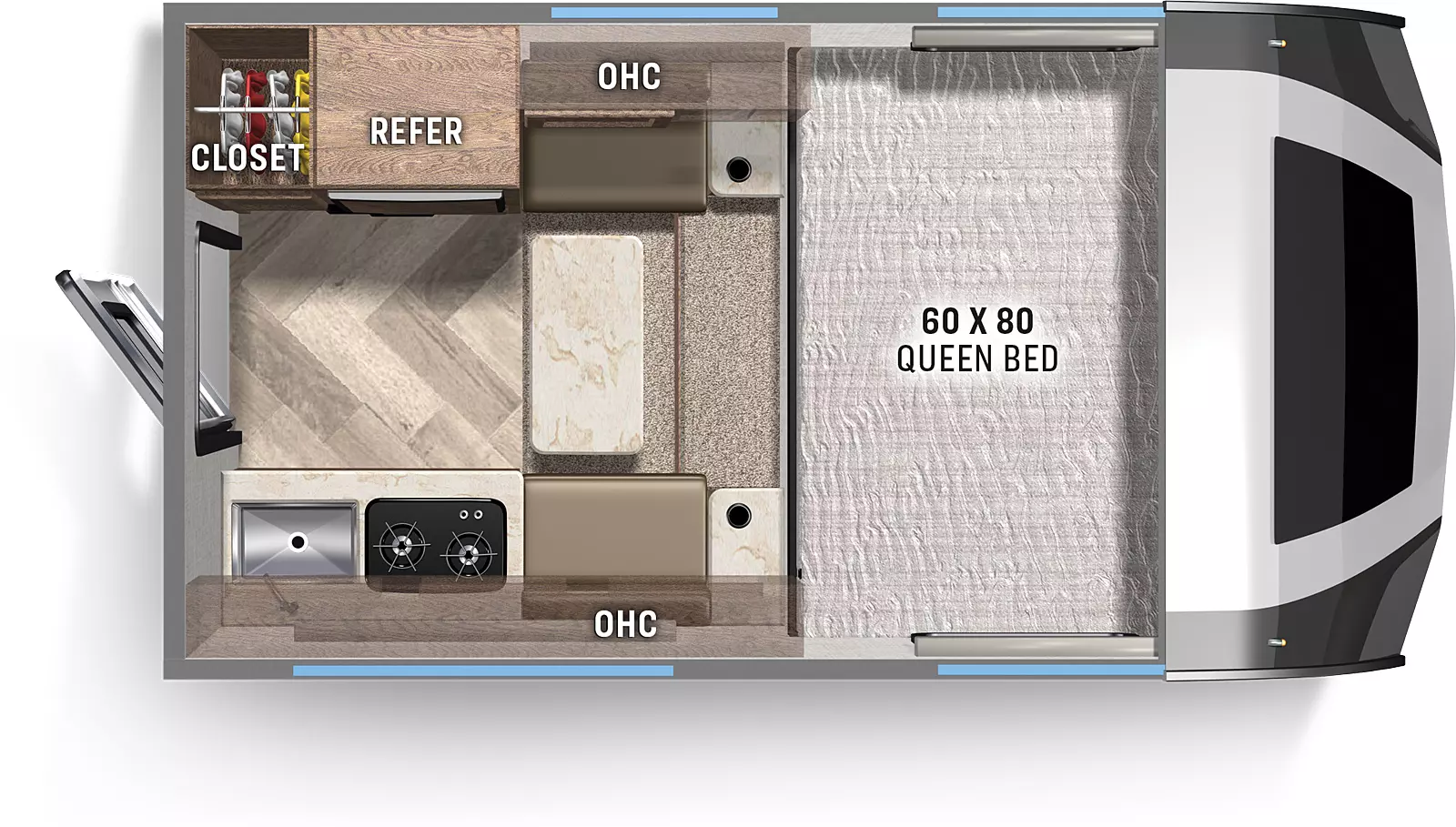 Backpack Truck Camper HS-690 Floorplan