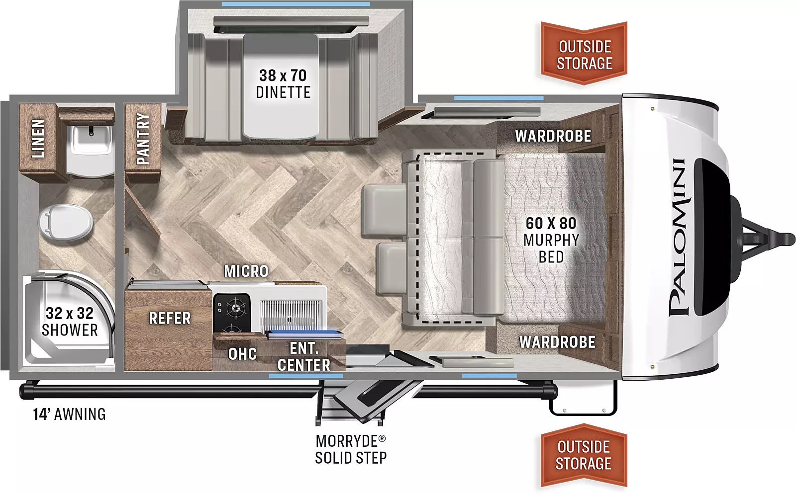 Palomini 186RBS - DSO Floorplan