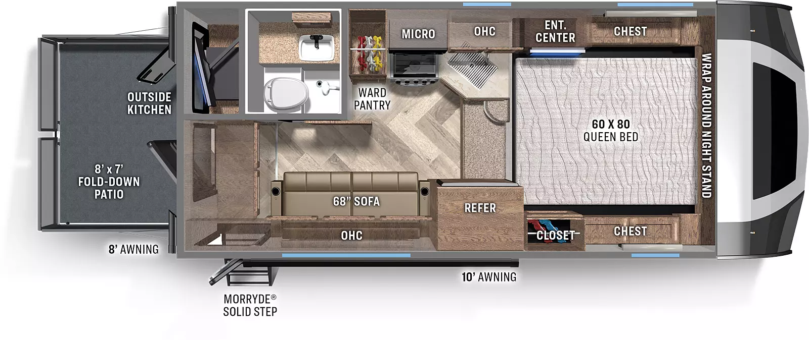 Backpack Truck Camper HS-2912 Floorplan