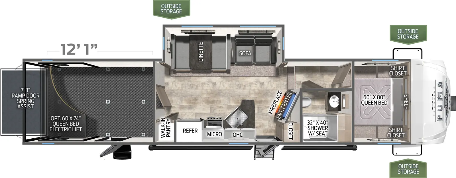 Puma Unleashed 382THS Floorplan