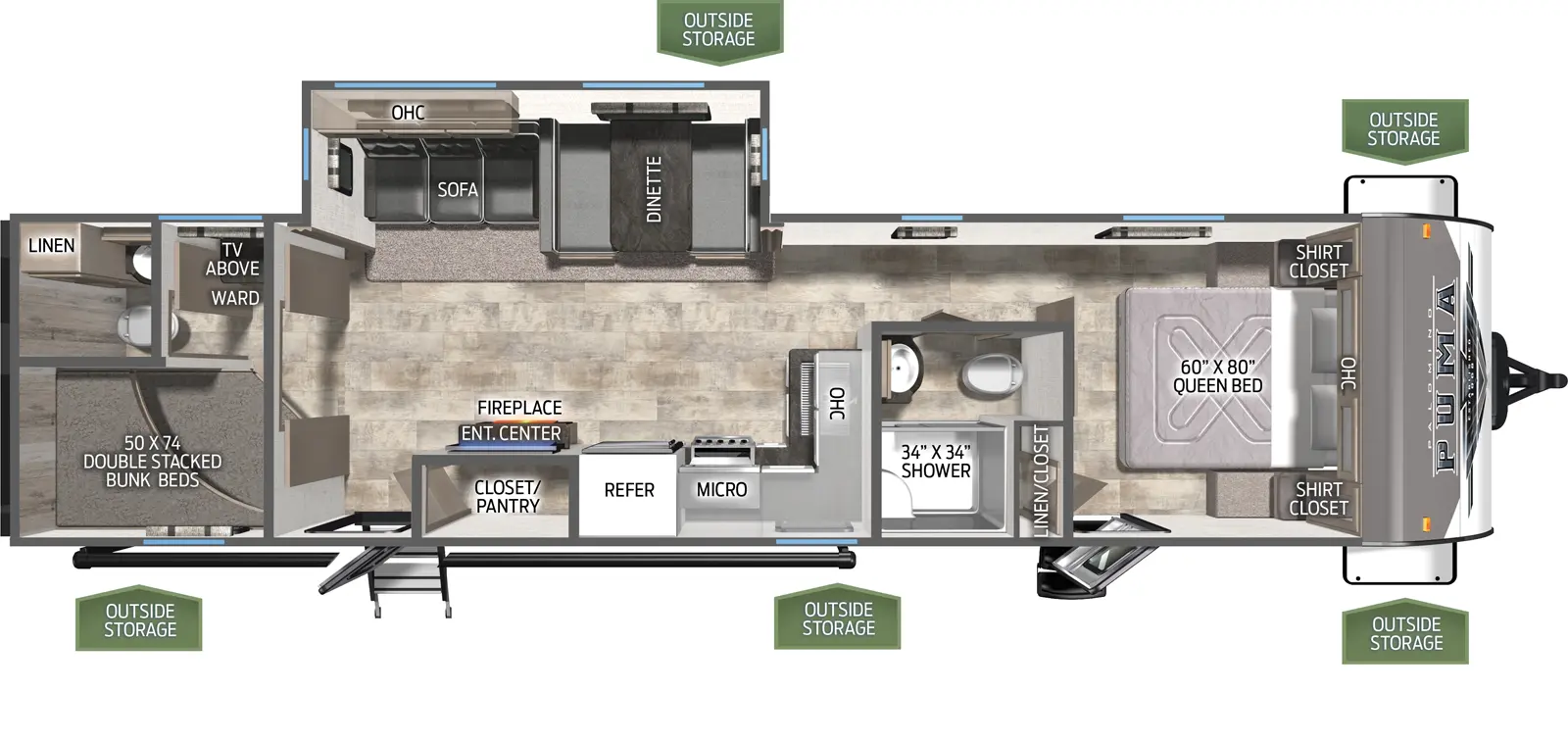 Puma 29BHQB Floorplan