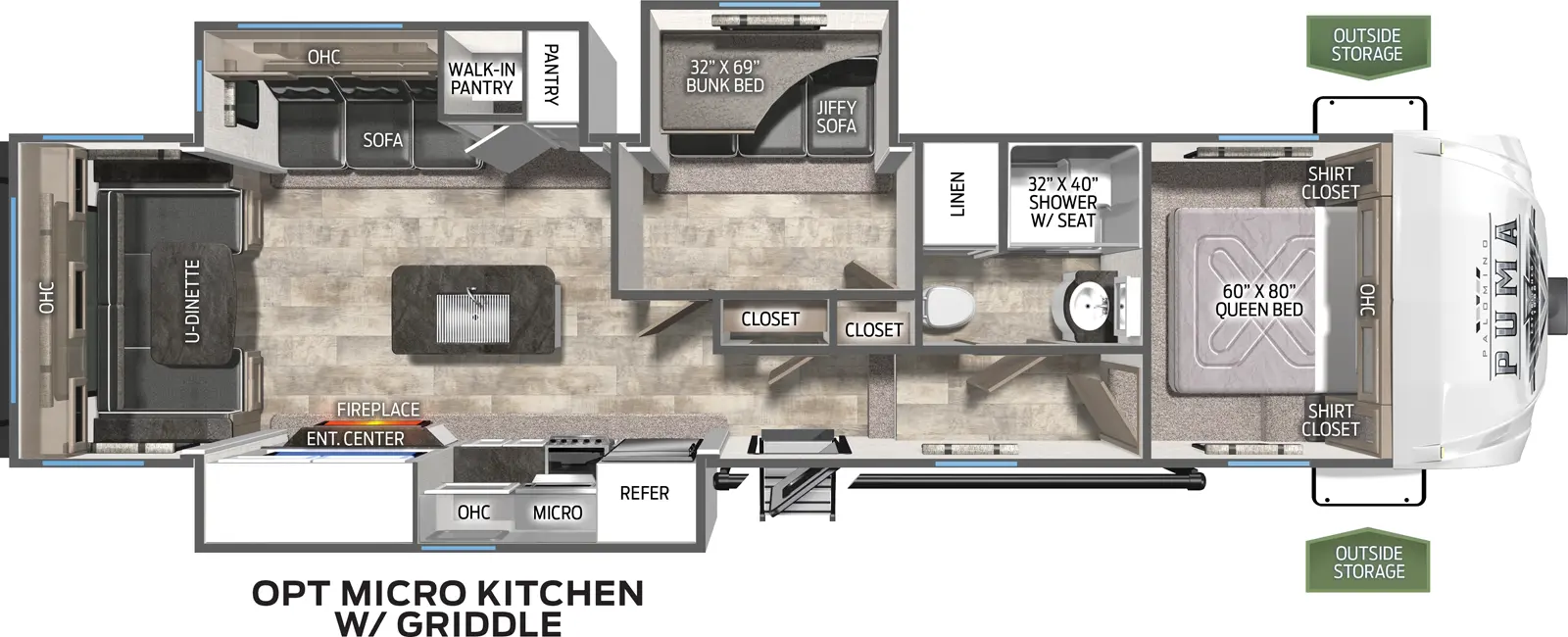 Puma 315BHTS Floorplan